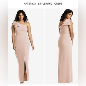 Bowed One-Shoulder Trumpet Gown - Dessy Group